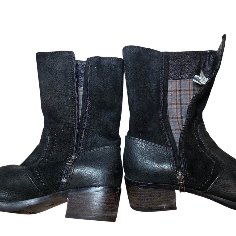 UGG Lou Moto Style Leather/Suede Boots- 7 - Picture 7 of 16